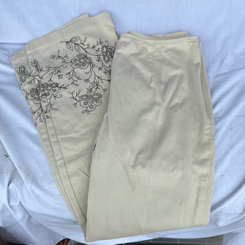Ann Taylor Tan Straight Leg Pants
